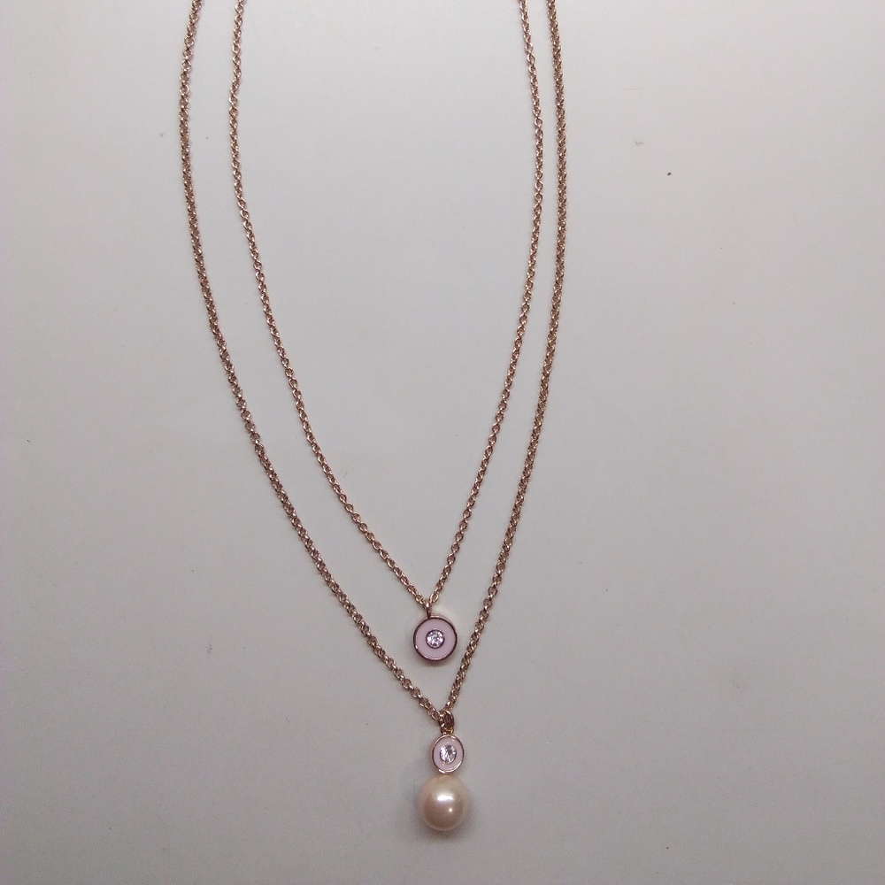Kate Spade New Pearl Double Pendant Necklace